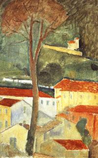 Amedeo Modigliani landscape at cagnes China oil painting art